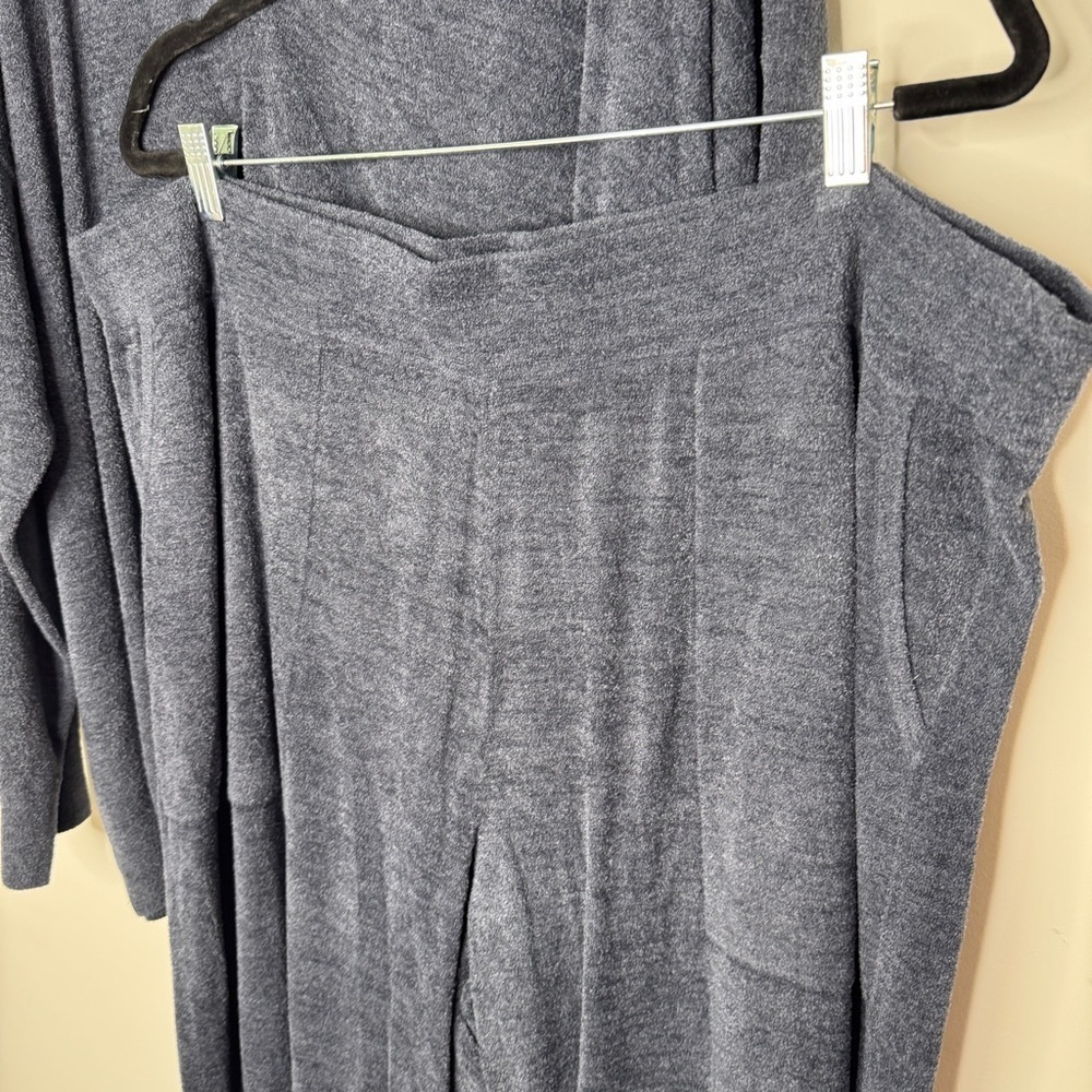 NWT Barefoot Dreams Blue Pantsuit Cozy Knit Set 2X - Picture 3 of 6